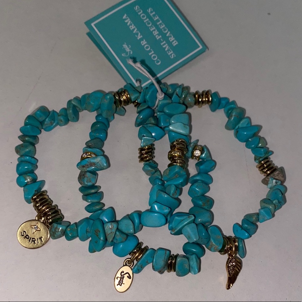 🆕Sequin 'Color Karma' Stretch Bracelet Set 💙